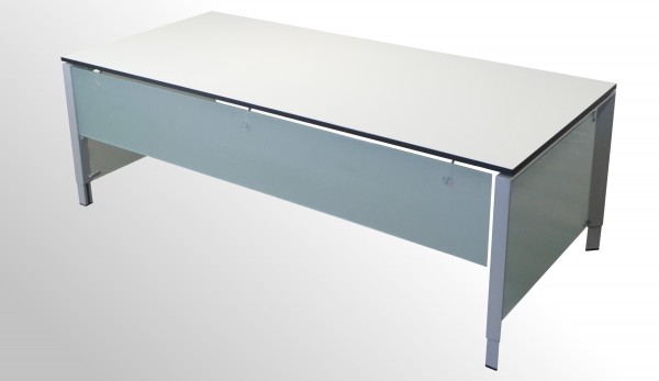 Günstiger Steelcase Schreibtisch mit neuer Arbeitsplatte - Weiß